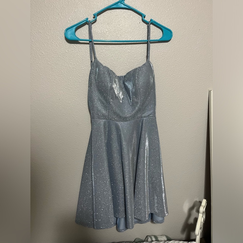 BLUE SPARKLY DRESS